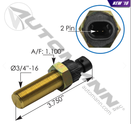 SENSOR DE VELOCIDAD 2 PINES INTERNAICONAL KW Q21-6005