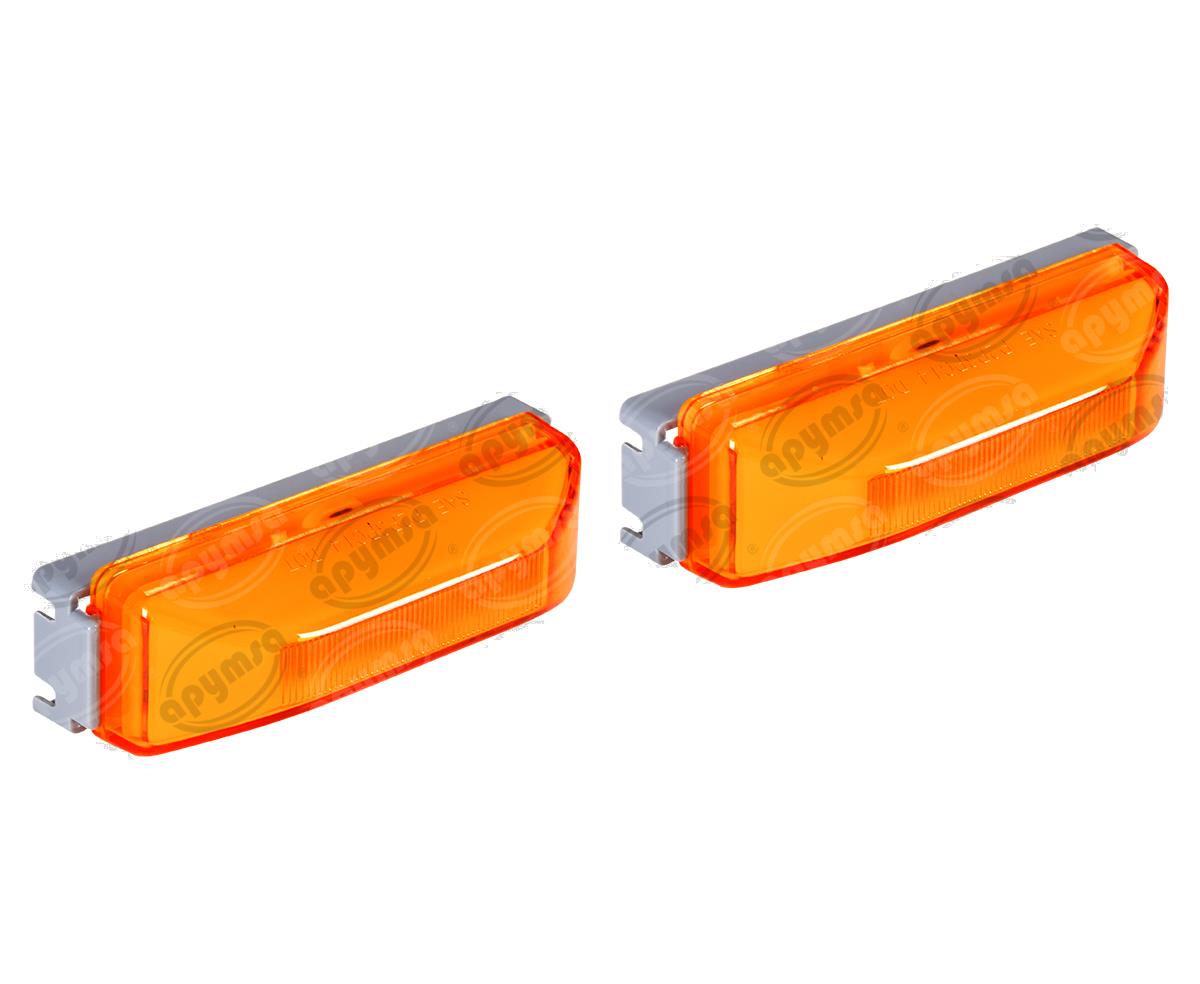 PLAFON LEDS AMBAR POSICION LATERAL 12 24V CON CONECTOR 2 PZAS STAR 2979139