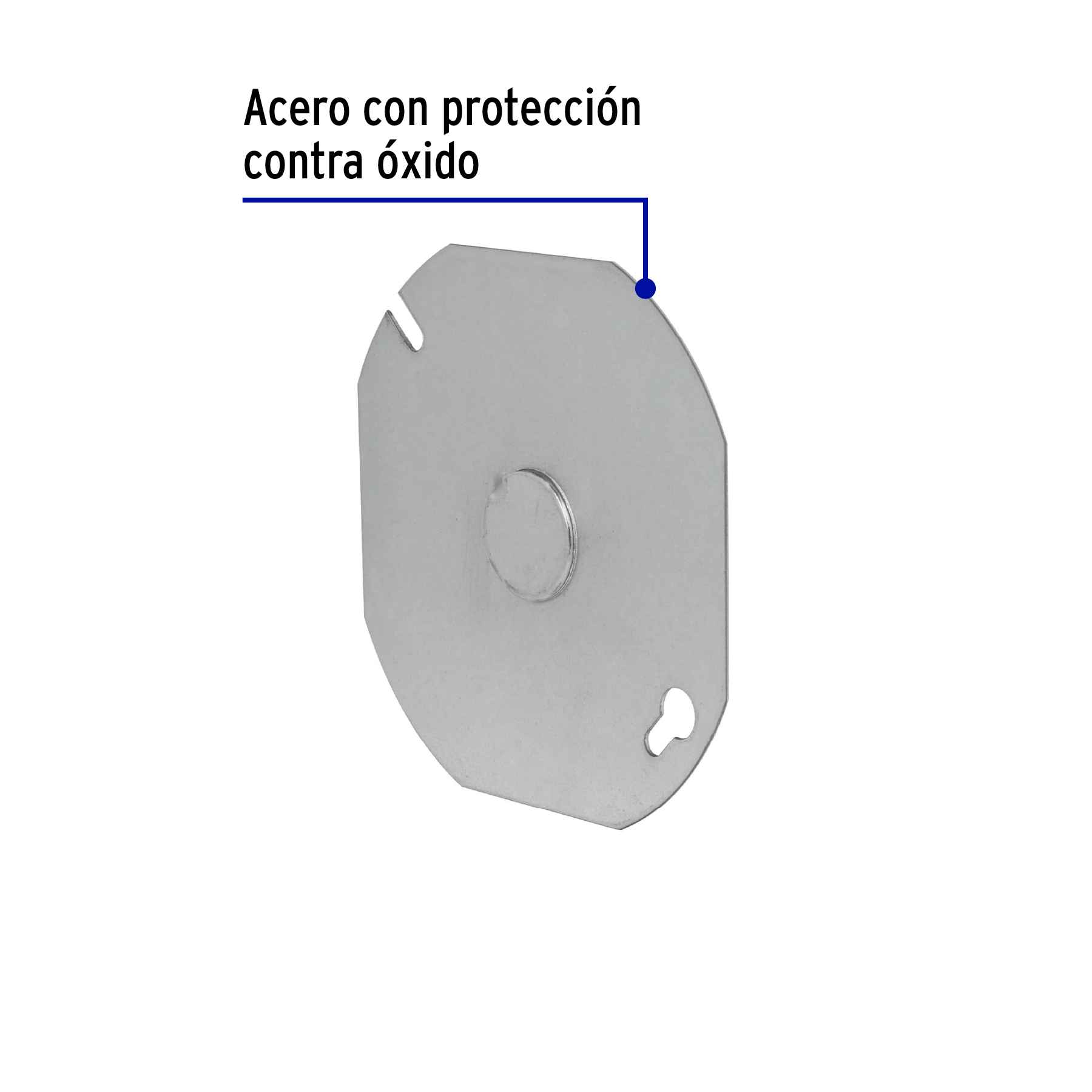 TAPA DE 4\” X 4\” PARA CAJA OCTAGONAL, VOLTECK