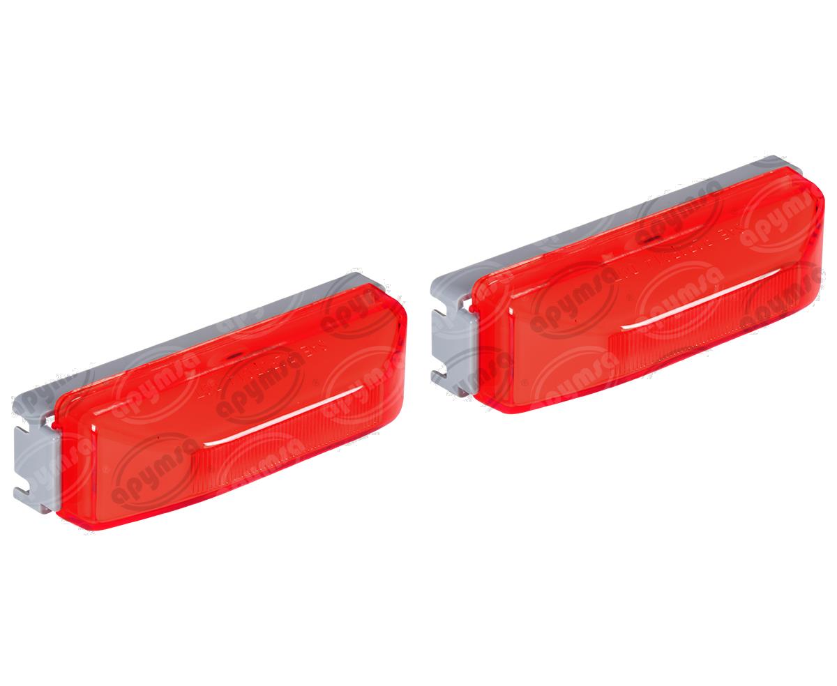 PLAFON LEDS ROJO POSICION LATERAL 12 24V CON CONECTOR 2 PZAS STAR 2979138