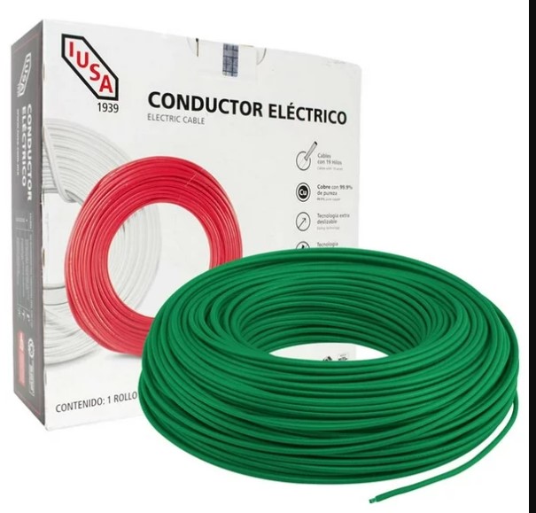 CABLE THHW-LS ROHS #14 VERDE PZA 100M