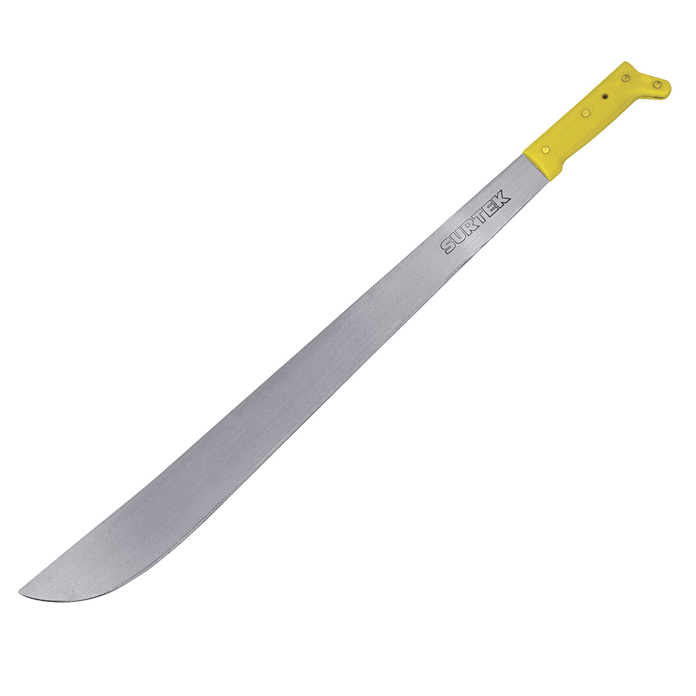 MACHETE LAMINADO CON MANGO AMARILLO RECTO 18″ [Surtek]