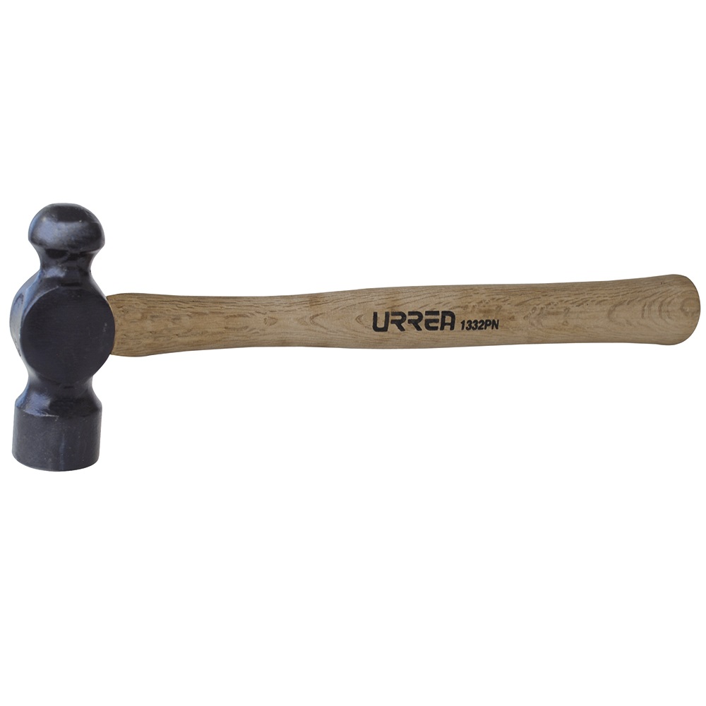 MARTILLO DE BOLA BLACK CON MANGO DE MADERA DE 16″, 24 OZ [Urrea]