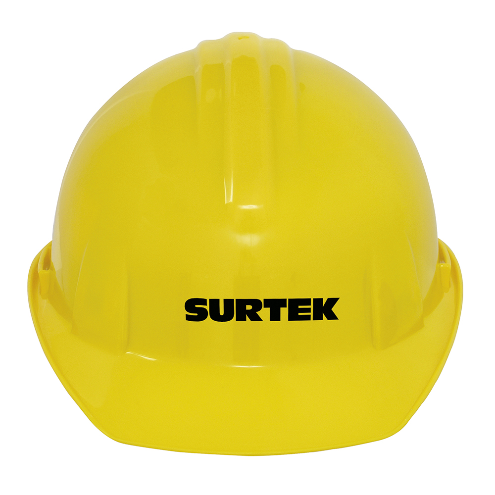 CASCO DE SEGURIDAD CON AJUSTE DE INTERVALOS, COLOR AMARILLO [Surtek]