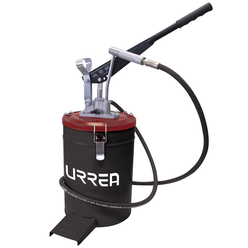 INYECTOR DE GRASA CON CUBETA DE PRESIÓN VARIABLE DE 10 KG, 4,000 PSI [Urrea]