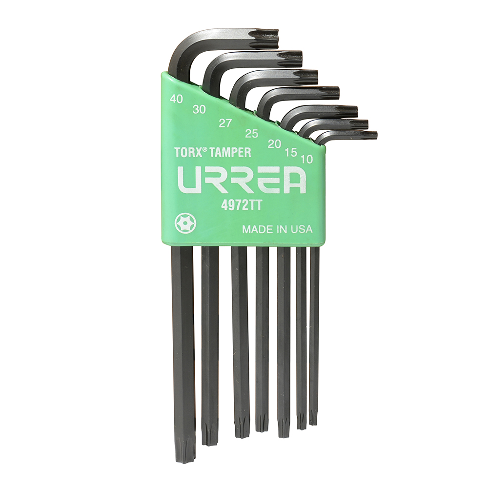 JUEGO DE LLAVES HEXAGONALES TIPO “L”, TORX, TAMPER PROOF, 7 PIEZAS [Urrea]