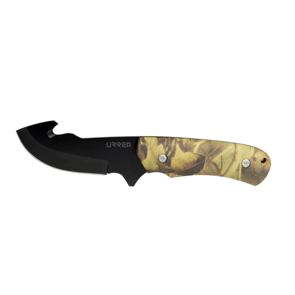 CUCHILLO DE ACERO INOXIDABLE CON MANGO DE PLÁSTICO DE 8-5/16″, PARA CAMPAMENTO [Urrea]