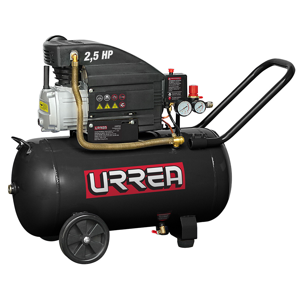 COMPRESOR DE AIRE ELÉCTRICO LUBRICADO 50 LT, 2.5 HP, 127 V [Urrea]