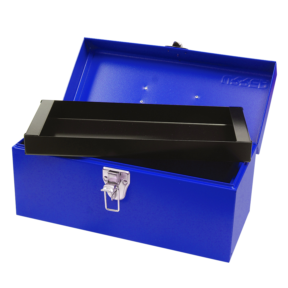 CAJA PORTAHERRAMIENTAS METÁLICA COLOR AZUL 14″ X 6″ X 6″ [Urrea]