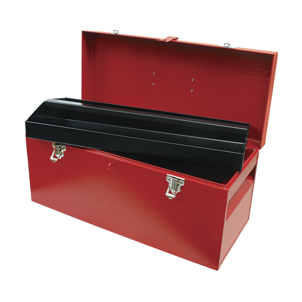 CAJA PORTAHERRAMIENTAS METÁLICA COLOR ROJO 20″ X 8″ X 9″ [Urrea]