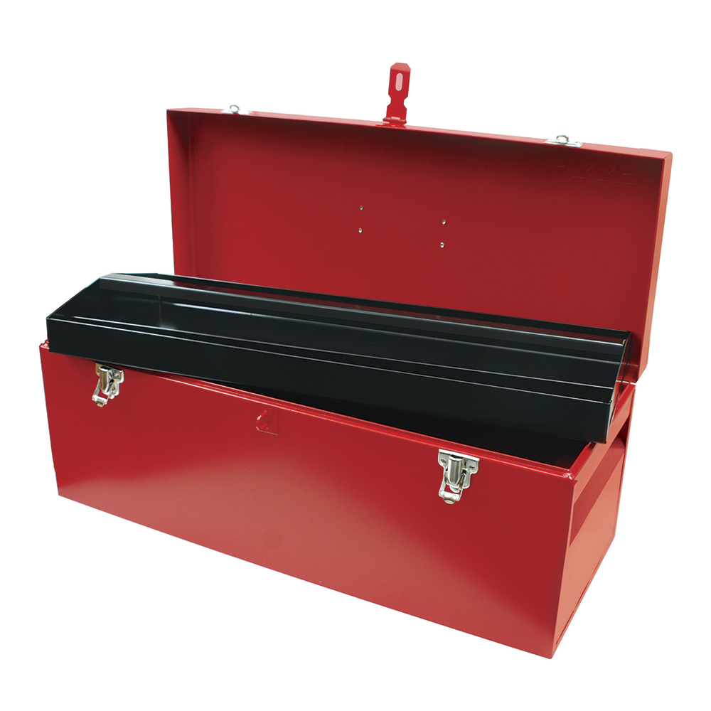 CAJA PORTAHERRAMIENTAS METÁLICA COLOR ROJO 24″ X 9″ X 9″ [Urrea]