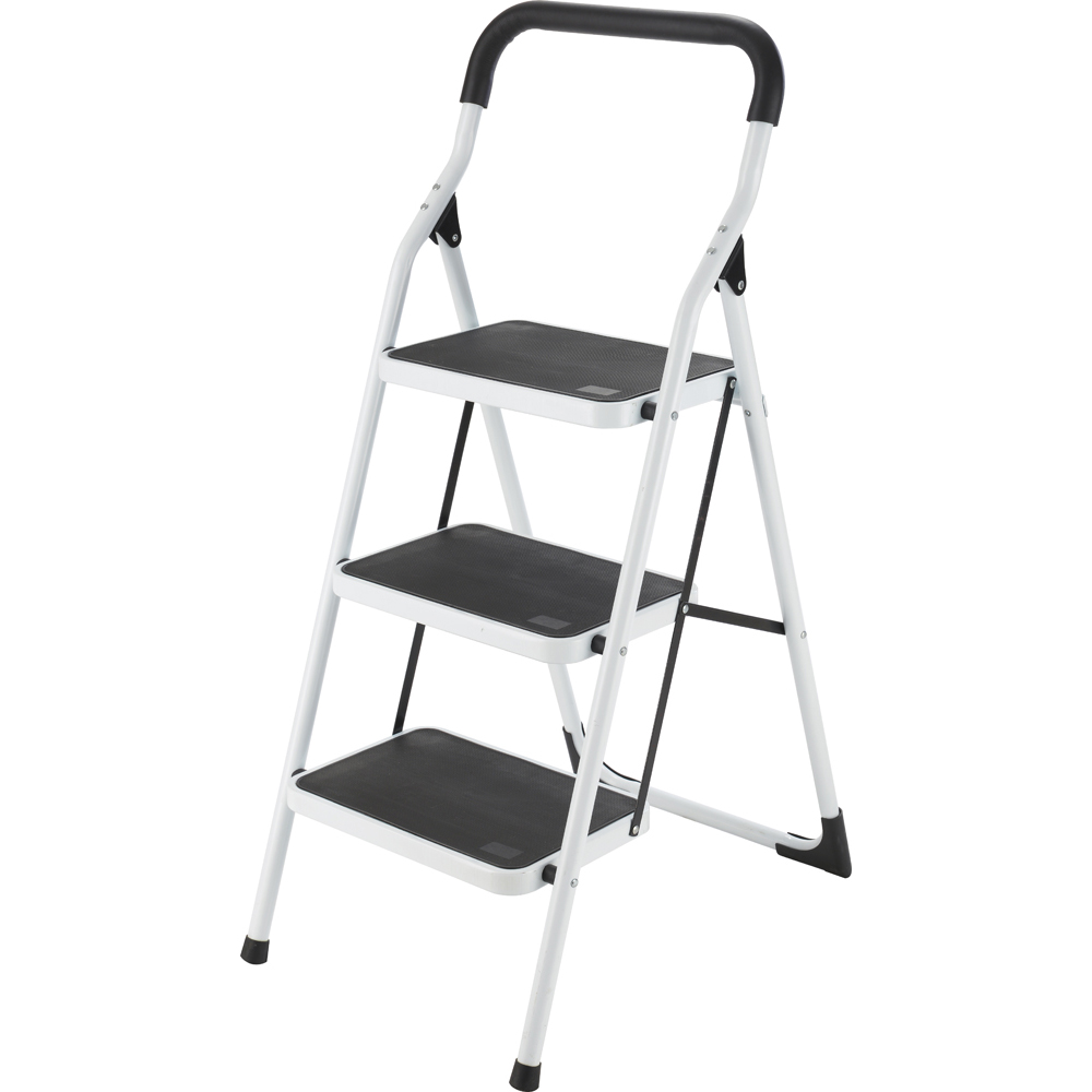 ESCALERA PLEGABLES TIPO TABURETE DE ACERO CON 3 PELDAÑOS [Surtek]