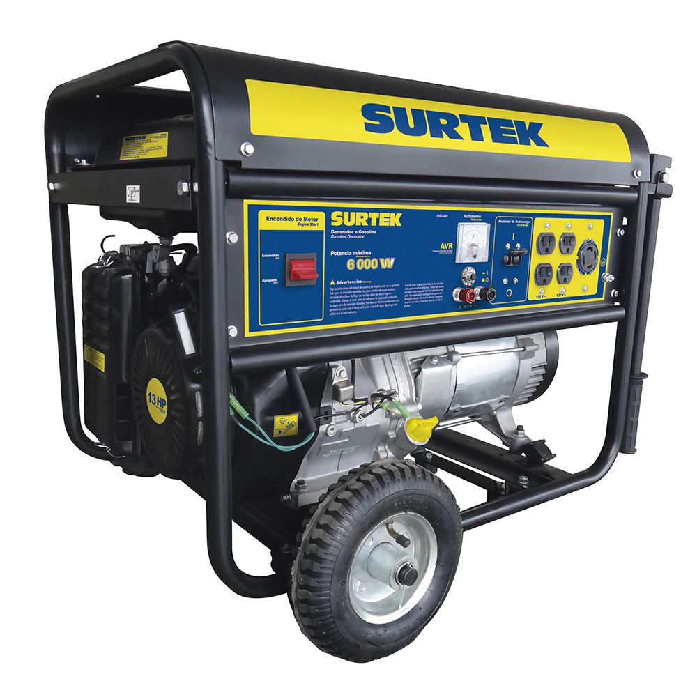 GENERADOR A GASOLINA 6000 W, 390 CC, VOLTAJE DE SALIDA 120 V [Surtek]