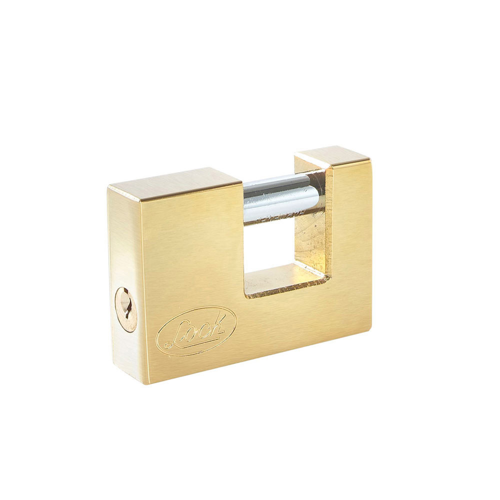 CANDADO DE ACERO PARA CORTINA METÁLICA 70 MM, LATÓN BRILLANTE, LLAVE ESTÁNDAR [Lock]